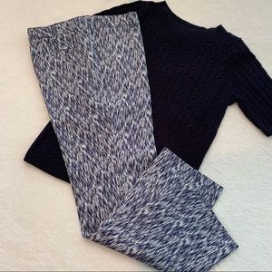 Soft Surroundings navy and white ankle pants.  Size 6P.